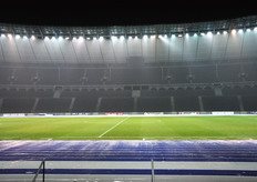 Uno spettacolo di luci ha salutato i partecipanti alla serata.