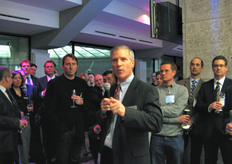 David M. Stark in un momento del suo discorso di benvenuto.