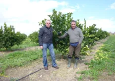 Giuseppe Zuccarella (a destra nella foto), imprenditore agricolo di Scanzano Jonico (MT) e Salvatore La Malfa vivaista di Policoro (MT), associato del Consorzio Vivaisti Lucani.