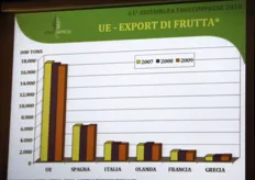 Per quanto riguarda le esportazioni di frutta, infatti, la Spagna risulta al primo posto come principale esportatore, anche grazie alla sapiente opera di diversificazione varietale, che ha condotto i produttori spagnoli ad un netto ampliamento del calendario di offerta.