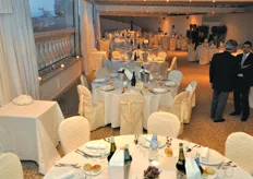 La cena si e' svolta all'ultimo piano dell'Hotel Exedra di Roma.