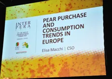 Le abitudini di acquisto e i consumi di pere in Europa e nel mondo sono state al centro della seconda relazione della giornata.