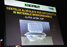 "Nella categoria "Packaging e materiali d’imballaggio" è stata premiata la cestella alveolata biodegradabile della ILPA di Bazzano (BO)."