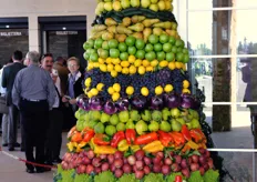 Anche quest'anno, alcune composizioni artistiche di frutta hanno accolto i visitatori.