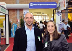 Massimo Ceradini dell'azienda veronese KingKiwi, insieme a Rossella Gigli (FreshPlaza Italia).