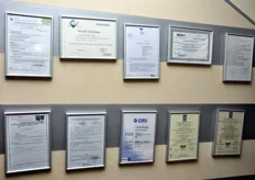 Le certificazioni possedute dall'azienda.