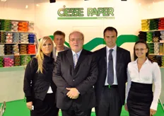 Lo staff di Ciesse Paper: Nancy Boccaletti, Daniele Pasquino, Fabrizio Govi, Marco Martignoni e Agata Caruso.