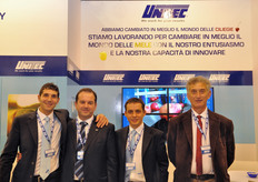 Gianluca Tamagnini, Luca Montanari, Marcos Pincu e Wander Tonini in rappresentanza di Unitec.