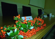 "Gli addobbi della sala "Michetti", in tema con le imminenti festivita' natalizie."