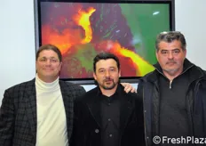 In rappresentanza del Consorzio Produttori Aglio di Voghiera: Ettore Navarra, Alessandro Evangelisti e Alessandro Benini.