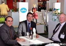 Riccardo Calcagni di Besana (al centro), insieme ad Andreas Warnke e Berndt Glissman.