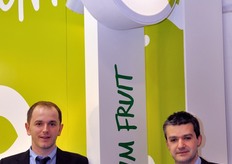 Enzo Garnero (a destra), tra gli espositori della Regione Piemonte.