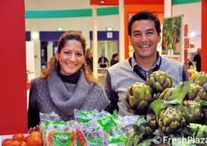 Daniela e Salvatore Milana dell'omonima azienda Milana Giovanni, specializzata in produzioni ortofrutticole biologiche.