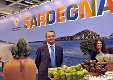 L'amministratore dell'azienda sarda SaMarigosa, Paolo Mele. L'azienda e' specializzata nella produzione di vari prodotti, tra i quali il carciofo bianco.