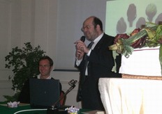 Edoardo Ramondo, AD del Gruppo T18 e Leo Rieser. La serata ha riguardato i valori nutraceutici del carciofo e le differenti vocazioni in cucina.