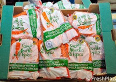 "Confezioni di Carota Novella di Ispica IGP, una denominazione che il Consorzio di Tutela intende promuovere anche agganciandola al "traino" della piu' nota IGP Pomodoro di Pachino."