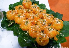 L'arancia e' stata protagonista anche di creative composizioni gastronomiche.