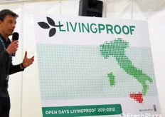 Lucio Colombo si augura che ad ogni quadratino del pannello LivingProof corrisponda il volto di un cliente o partner che collaborera' con Monsanto.