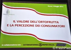 Si e' svolta il 5 maggio 2011 a Roma la 62ma edizione dell'Assemblea nazionale di FruitImprese, associazione di categoria indipendente che rappresenta gli imprenditori del settore ortofrutticolo.