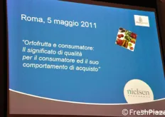 Le relazioni proseguono con l'analisi dei dati Nielsen sul comportamento di acquisto del consumatore italiano in relazione all'ortofrutta.