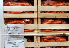 Dettaglio di un pallet pronto per il carico.