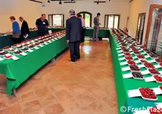 La Mostra pomologica, allestita dal Centro Ricerche Produzioni Vegetali di Cesena, con oltre 300 campioni di ciliegie provenienti da tutto il territorio nazionale.
