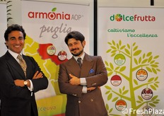 Luigi Ianniello, responsabile commerciale AOP Armonia, insieme al Direttore Commerciale della AOP, Marco Eleuteri.