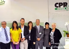 Foto di gruppo presso lo stand della CPR System. Il primo a sinistra e' il direttore generale Gianni Bonora.