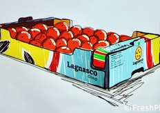 Per coerenza stilistica, e' stata studiata un'immagine coordinata al logo anche per il nuovo packaging di Lagnasco Group, il quale si presenta in due versioni: una per il prodotto convenzionale, caratterizzata da colori freschi che ben si sposano con il colore della frutta che sono destinati a contenere...