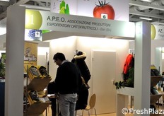 Lo stand APEO (Associazione Pugliese Esportatori Ortofrutticoli) era ubicato nell'area collettiva della Puglia.