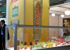 Lo stand dell'azienda Rodolfi Mansueto. In evidenza il marchio per il retail, Ortolina, e per il Food service, Ardita.