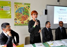 Un momento della conferenza stampa. Da sinistra a destra: Massimo Brusaporci, Angela Birindelli, Mario Tamanti, Claudio Vitti.