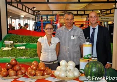 In rappresentanza dell'azienda sementiera CORA Seeds: Pamela Bellini, Maurizio Bacchi (General Manager) e Andrea Casadei (Responsabile Tecnico Italia).