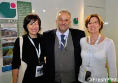 Il presidente Giandomenico Consalvo (al centro), insieme a Marta Fiordalisi e Grazia Bucarelli di Confagricoltura.