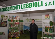 Tra le aziende espositrici nel padiglione ortofrutta, anche la Agrisementi Lebbioli, specializzata in sementi orticole, tappeti erbosi e mangimi. In foto, Rosario Lebbioli.