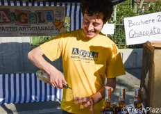 Enrico Giordana della ditta Argala' di Boves (CN), che insieme al socio Piero Nuvoloni-Bonnet ha lanciato una versione artigianale del Pastis, aperitivo alcolico profumato all'anice, tipico della vicina Francia.