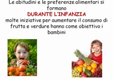 Mangiare quotidianamente frutta e verdura da parte dei ragazzi e' indispensabile per la loro migliore crescita ed evitare, tra gli altri, il rischio di obesita'.