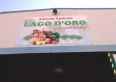 L'ingresso al magazzino di confezionamento dell'azienda agricola Lago D'Oro dei Fratelli D'Apice, sita nella Piana del Fucino (Abruzzo).