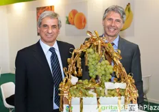Giacomo Suglia, vicepresidente FruitImprese, e l'imprenditore del settore uva da tavola Michele La Porta.