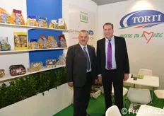 Raffaele Torti, sulla destra, insieme ad un altro rappresentante dell'omonima azienda di famiglia.