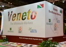 Lo stand collettivo dei mercati all'ingrosso della Regione Veneto: Veronamercato, MAAP e Treviso Mercati.