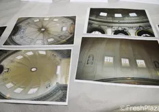 Confronti fotografici tra lo stato antecedente agli interventi di restauro (sopra) e l'attuale situazione.