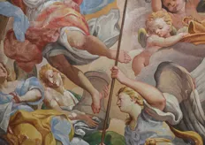 Al momento non disponiamo di notizie che ci consentano l'attribuzione dell’opera pittorica e pertanto bisogna affidarsi ad osservazioni di natura stilistica; la critica pensa sia di Giovanni Battista Gaulli detto il Baciccio (1639‐1709).