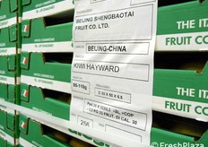 Le etichette del prodotto in partenza per la Cina.