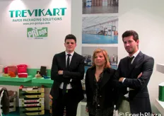 Mattia Sartor, Donatella Zago e Francesco Longo dell'azienda Trevikart, specializzata nella produzione di imballaggi in cartone ondulato fustellati e stampati.
