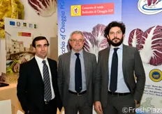 Patrizio Garbin e Giuseppe Boscolo del Consorzio Radicchio di Chioggia IGP, insieme a Federico Boscolo (OP Valle Padana).