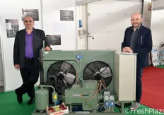 Il sig. Tamburello e Massimiliano Valentinuz della Sori Tronic Srl, azienda specializzata nella refrigerazione industriale.
