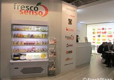 Lo stand di Agribologna, Conor, AbFresh ospitava tutta la gamma di frutta di IV gamma del gruppo bolognese, compresa la linea Fresco Senso.