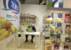 Lo stand dell'azienda Torti di Avezzano (AQ), che produce, confeziona, trasforma e distribuisce patate.