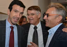 L'incontro di Martina, Lucchi e Rabboni con il vicepresidente di Cesena Fiera, Renzo Piraccini (al centro).